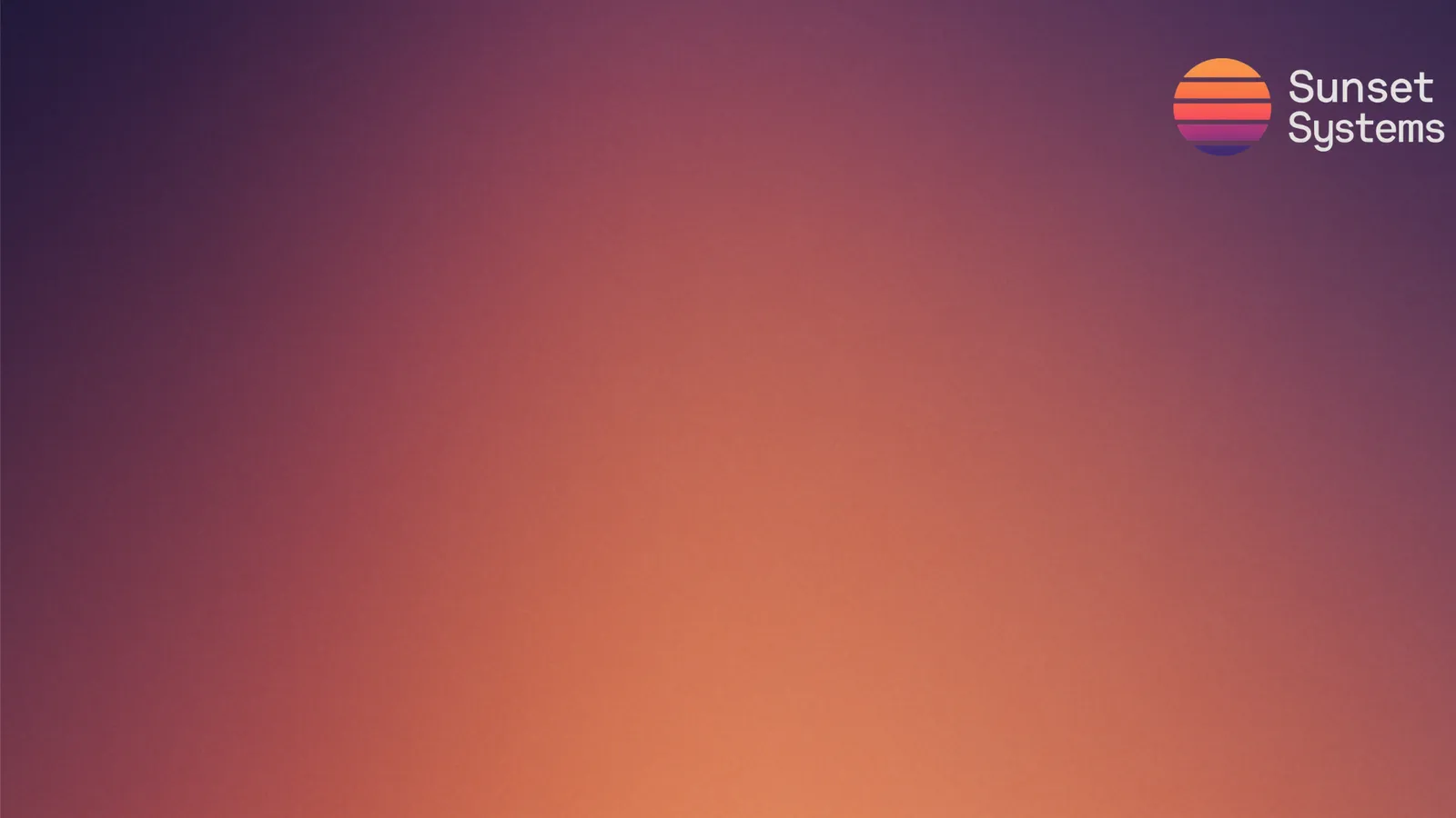 Sunset Systems brand gradient artwork